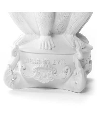 Kerzenhalter"Burlesque Gigante 3 Monkeys Bianco" – SELETTI | BHOME by Arredi Barbàra
