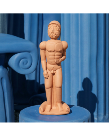 Sculpture décorative"Magna Graecia Statua in Terracotta Bronzo Helmet"Le présent règlement est obligatoire dans tous ses élément