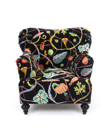 Sofa"Nera Botanical Diva"98 x 86 h. 84 38,6" x 33,9"h.33 –SELETTI | BHOME by Arredi Barbàra