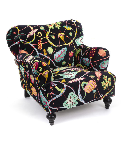 Sofa"Nera Botanical Diva"98 x 86 h. 84 38,6" x 33,9"h.33 –SELETTI | BHOME by Arredi Barbàra