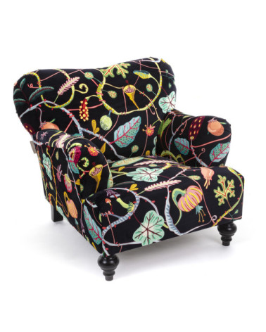 Sofa"Nera Botanical Diva"98 x 86 h. 84 38,6" x 33,9"h.33 –SELETTI | BHOME by Arredi Barbàra