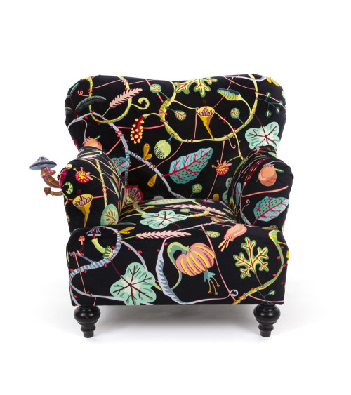Sofa"Nera Botanical Diva"98 x 86 h. 84 38,6" x 33,9"h.33 –SELETTI | BHOME by Arredi Barbàra