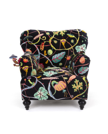 Sofa"Nera Botanical Diva"98 x 86 h. 84 38,6" x 33,9"h.33 –SELETTI | BHOME by Arredi Barbàra