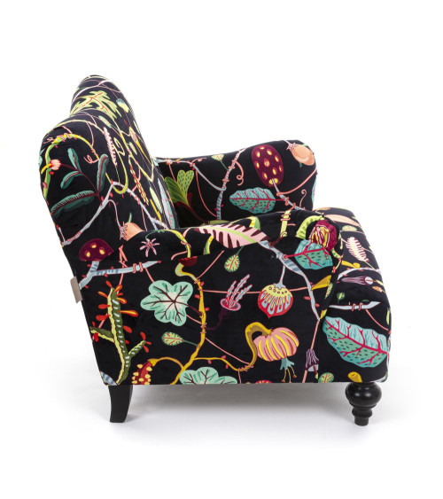 Sofa"Nera Botanical Diva"98 x 86 h. 84 38,6" x 33,9"h.33 –SELETTI | BHOME by Arredi Barbàra