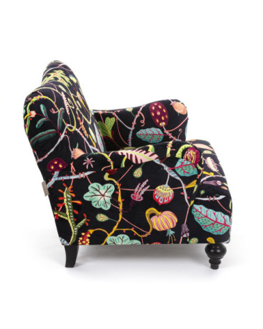 Sofa"Nera Botanical Diva"98 x 86 h. 84 38,6" x 33,9"h.33 –SELETTI | BHOME by Arredi Barbàra