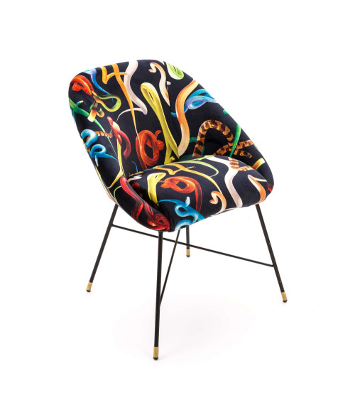 Sessel"Snakes"Cm 60 x 50 h. 72 gepolstert –SELETTI | BHOME by Arredi Barbàra