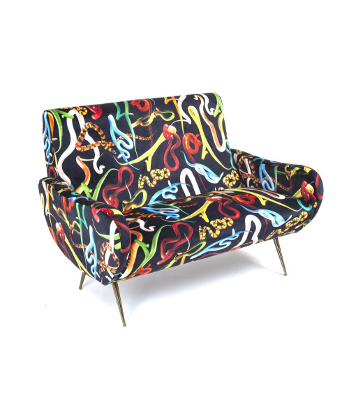 Sofa"Snakes"cm 122 x 86 h. 42 / 86 –SELETTI | BHOME by Arredi Barbàra
