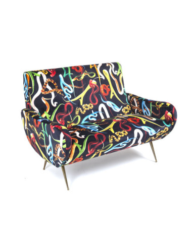 Sofa"Snakes"cm 122 x 86 h. 42 / 86 –SELETTI | BHOME by Arredi Barbàra