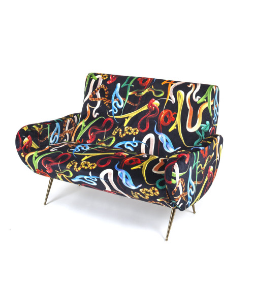 Sofa"Snakes"cm 122 x 86 h. 42 / 86 –SELETTI | BHOME by Arredi Barbàra