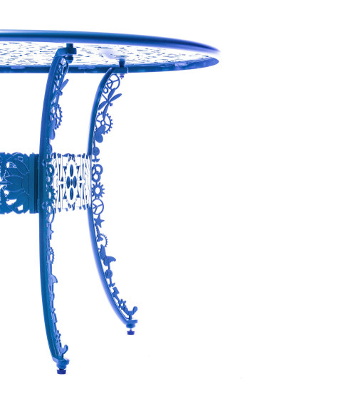 Tavolo da esterno "Industry Collection ALUMINIUM OVAL TABLE - BLU CIELO" | BHOME by Arredi Barbàra