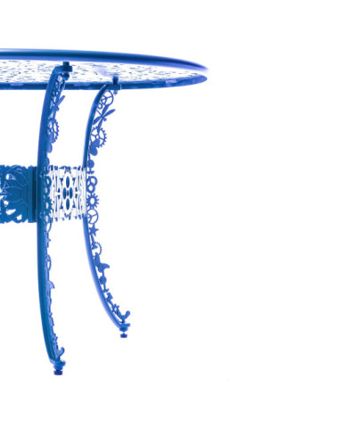 Tavolo da esterno "Industry Collection ALUMINIUM OVAL TABLE - BLU CIELO" | BHOME by Arredi Barbàra