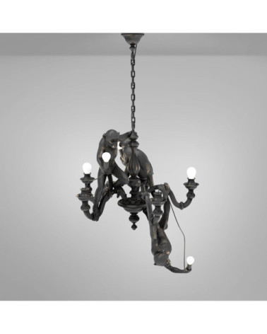 Lampada a sospensione "Monkey Nero" | BHOME by Arredi Barbàra