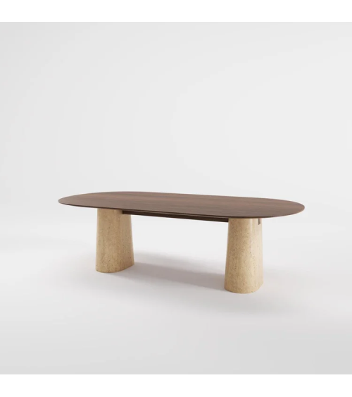 Mesas Anchor en madera y piedra | WEWOOD