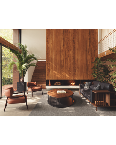 Botero Wood and Leather Lounge Chair | WEWOOD