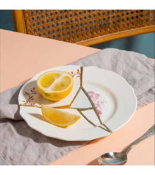 Dessertschale"Kintsugi Piatto da dessert 02"Porzellan —SELETTI | BHOME by Arredi Barbàra