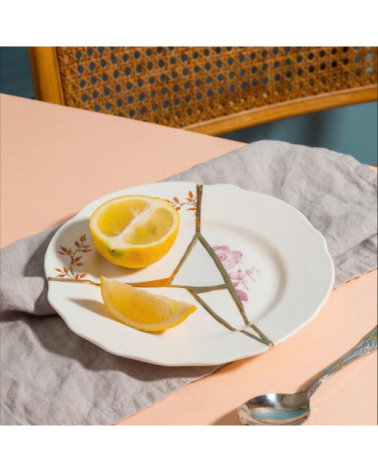 Dessertschale"Kintsugi Piatto da dessert 02"Porzellan —SELETTI | BHOME by Arredi Barbàra