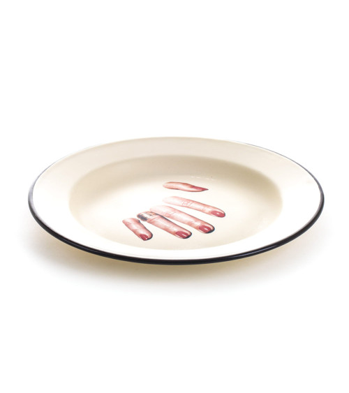 Platte"Enamel Fingers"in emailliertem Metall –SELETTI | BHOME by Arredi Barbàra