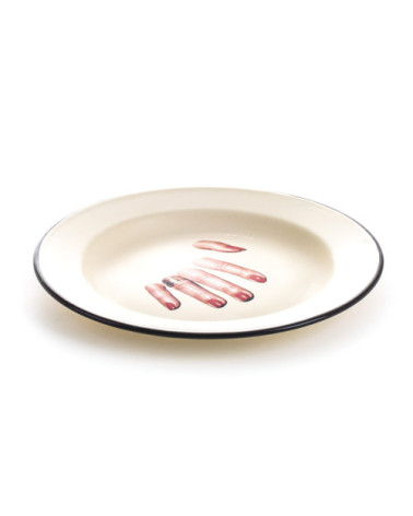 Platte"Enamel Fingers"in emailliertem Metall –SELETTI | BHOME by Arredi Barbàra