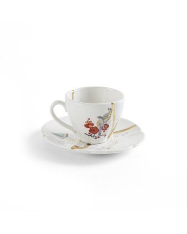 Kaffeetasse"Kintsugi Tazza da Caffè con Piattino 01"Porzellan —SELETTI | BHOME by Arredi Barbàra