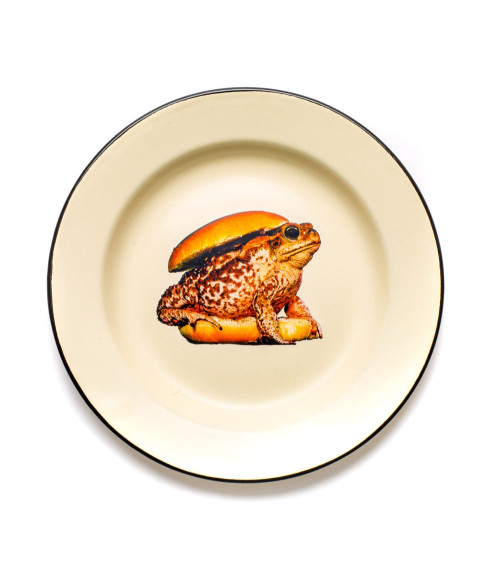 Platte"Enamel Toad"in emailliertem Metall –SELETTI | BHOME by Arredi Barbàra