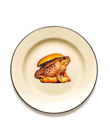 Platte"Enamel Toad"in emailliertem Metall –SELETTI | BHOME by Arredi Barbàra
