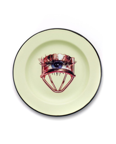 Platte"Enamel Eye"in emailliertem Metall –SELETTI | BHOME by Arredi Barbàra