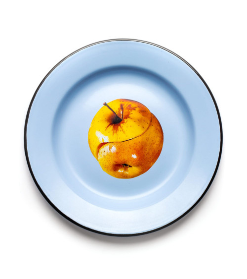Platte"Enamel Apple"in emailliertem Metall –SELETTI | BHOME by Arredi Barbàra