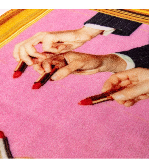 Tapis"Lipstick Pink"plastique recyclé –SELETTI | BHOME by Arredi Barbàra