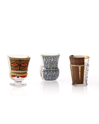 Glas"Hybrid Glasses Rodinia Set da 3"Keramik:SELETTI | BHOME by Arredi Barbàra