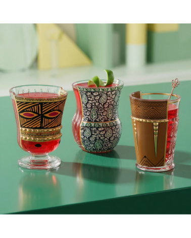 Glas"Hybrid Glasses Rodinia Set da 3"Keramik:SELETTI | BHOME by Arredi Barbàra