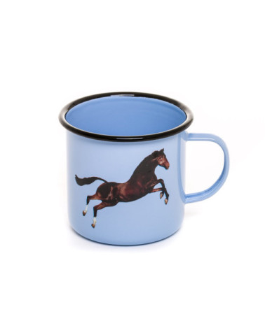 Becher"Enamel Horse"in emailliertem Metall –SELETTI | BHOME by Arredi Barbàra