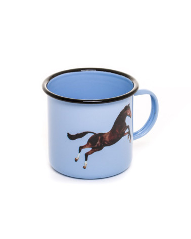 Becher"Enamel Horse"in emailliertem Metall –SELETTI | BHOME by Arredi Barbàra