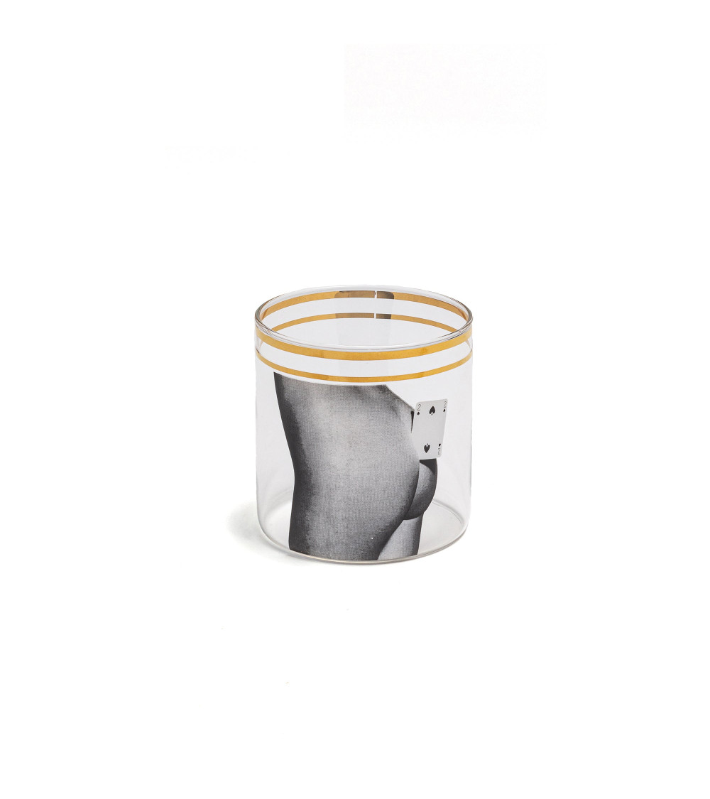 Glas"Two of Spades"cm ø 8 h. 8,5 cm –SELETTI | BHOME by Arredi Barbàra
