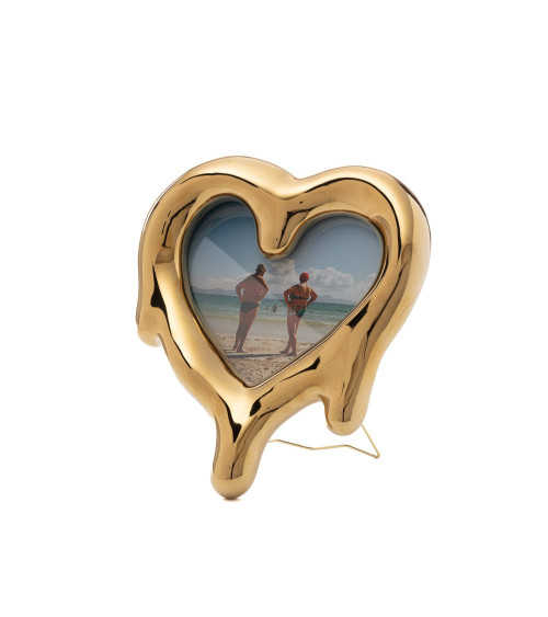 Specchio "Melted Heart Gold" | BHOME by Arredi Barbàra
