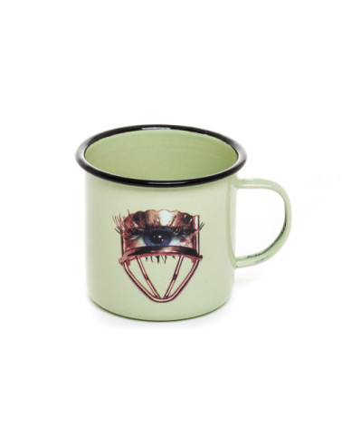 Becher"Enamel Eye"in emailliertem Metall –SELETTI | BHOME by Arredi Barbàra