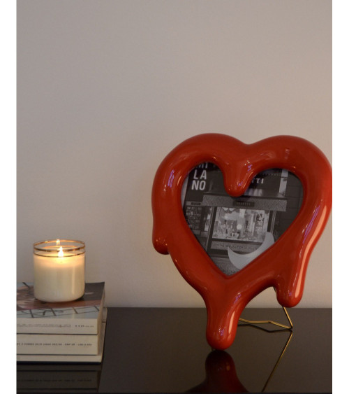 Mirror Frame"Melted Heart Red"30 h. 35 –SELETTI | BHOME by Arredi Barbàra