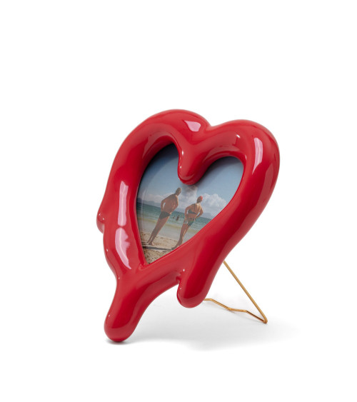 Mirror Frame"Melted Heart Red"30 h. 35 –SELETTI | BHOME by Arredi Barbàra