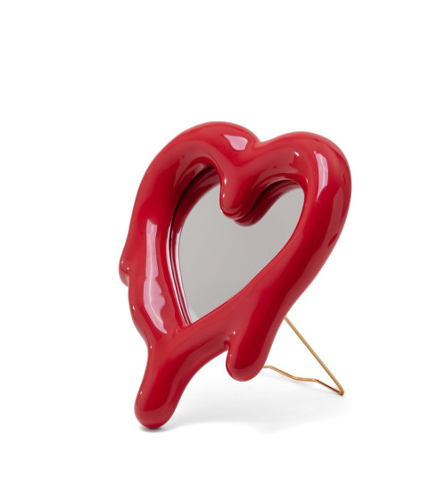 Mirror Frame"Melted Heart Red"30 h. 35 –SELETTI | BHOME by Arredi Barbàra