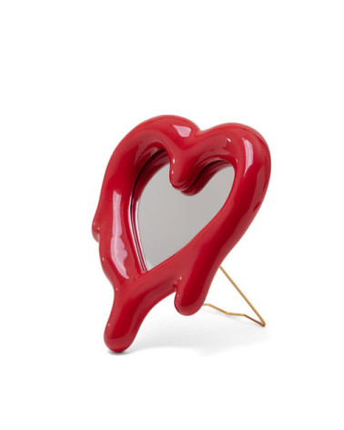 Mirror Frame"Melted Heart Red"30 h. 35 –SELETTI | BHOME by Arredi Barbàra