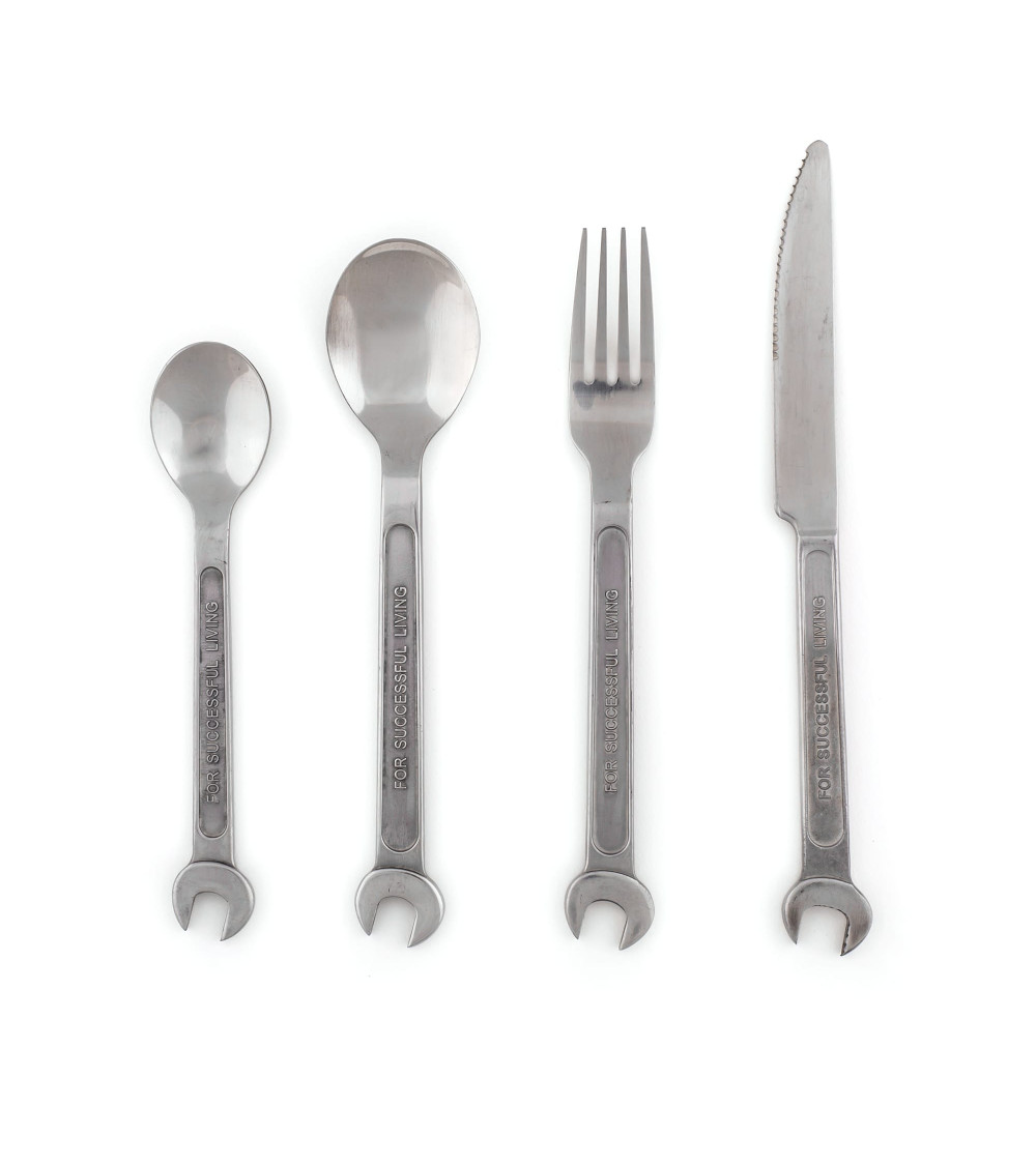 Pommes de terre"Machine Collection Set di posate da 4 pezzi"en porcelaine –SELETTI | BHOME by Arredi Barbàra