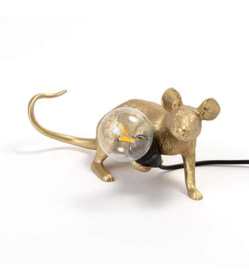 Bulb"Mouse Lamp Lop Gold"Cm.6,2x21 h.8,1 –SELETTI | BHOME by Arredi Barbàra