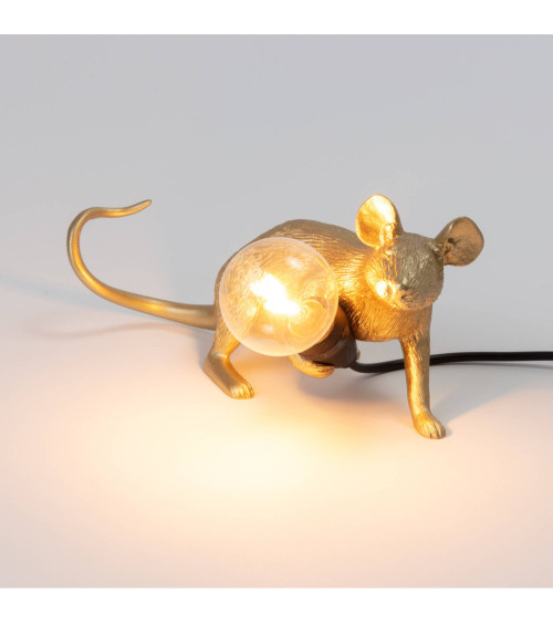 Bulb"Mouse Lamp Lop Gold"Cm.6,2x21 h.8,1 –SELETTI | BHOME by Arredi Barbàra
