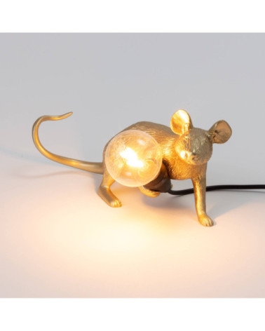 Bulb"Mouse Lamp Lop Gold"Cm.6,2x21 h.8,1 –SELETTI | BHOME by Arredi Barbàra