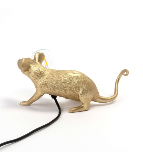 Bulb"Mouse Lamp Lop Gold"Cm.6,2x21 h.8,1 –SELETTI | BHOME by Arredi Barbàra