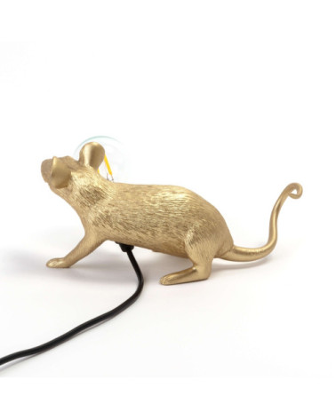 Bulb"Mouse Lamp Lop Gold"Cm.6,2x21 h.8,1 –SELETTI | BHOME by Arredi Barbàra