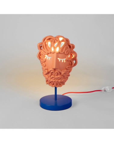 Lámpara de piso"Magna Graecia Lampada di Terracotta- Ulysse mask"cm. 24 x 14 x h.28 –SELETTI | BHOME by Arredi Barbàra