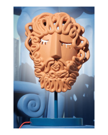 Lámpara de piso"Magna Graecia Lampada di Terracotta- Ulysse mask"cm. 24 x 14 x h.28 –SELETTI | BHOME by Arredi Barbàra