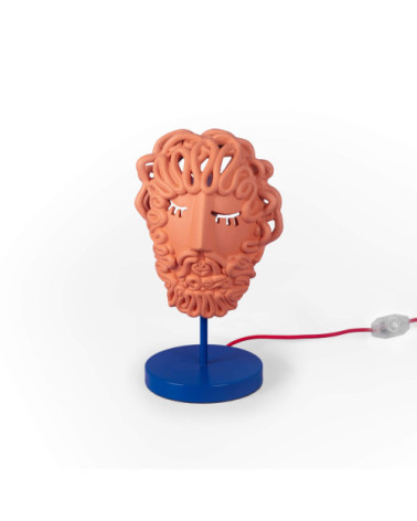 Lámpara de piso"Magna Graecia Lampada di Terracotta- Ulysse mask"cm. 24 x 14 x h.28 –SELETTI | BHOME by Arredi Barbàra