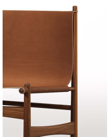 Nook Stuhl aus Holz, Leder und Messing | WEWOOD