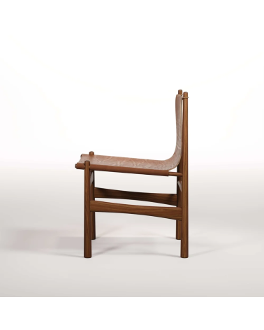 Sedia Nook in legno, pelle e ottone | WEWOOD